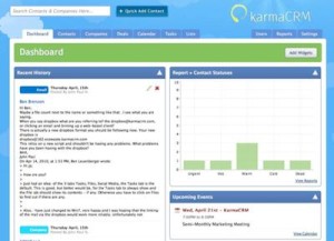 KarmaCRM Dashboard Screenshot
